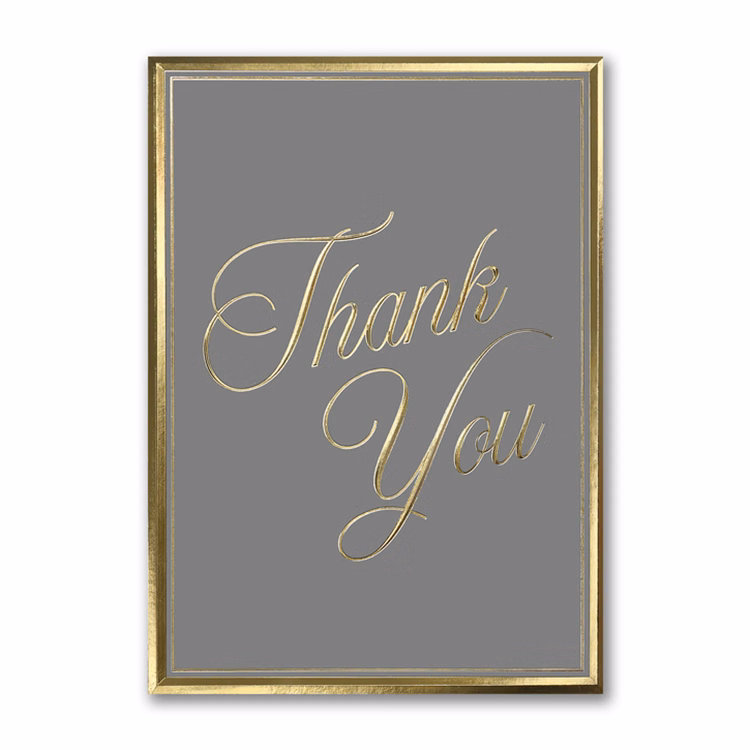 Gilded Thanks Card