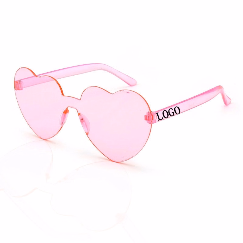 Cute Rimless Heart Shaped Sunglasses