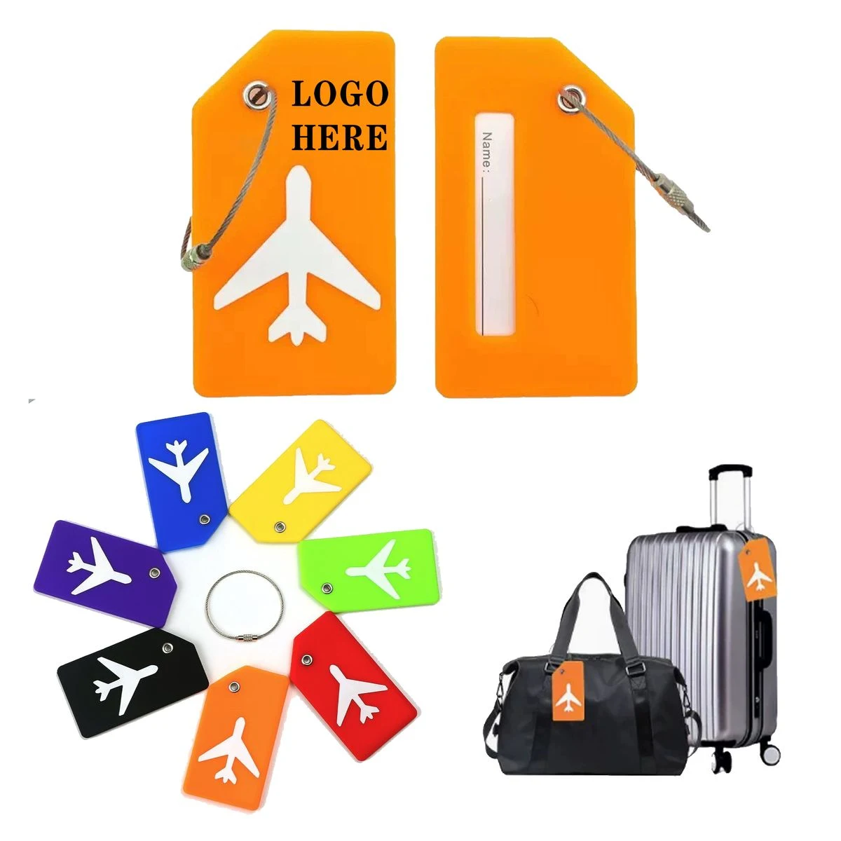 Eco-Friendly Silicone Travel Luggage Identifier 1
