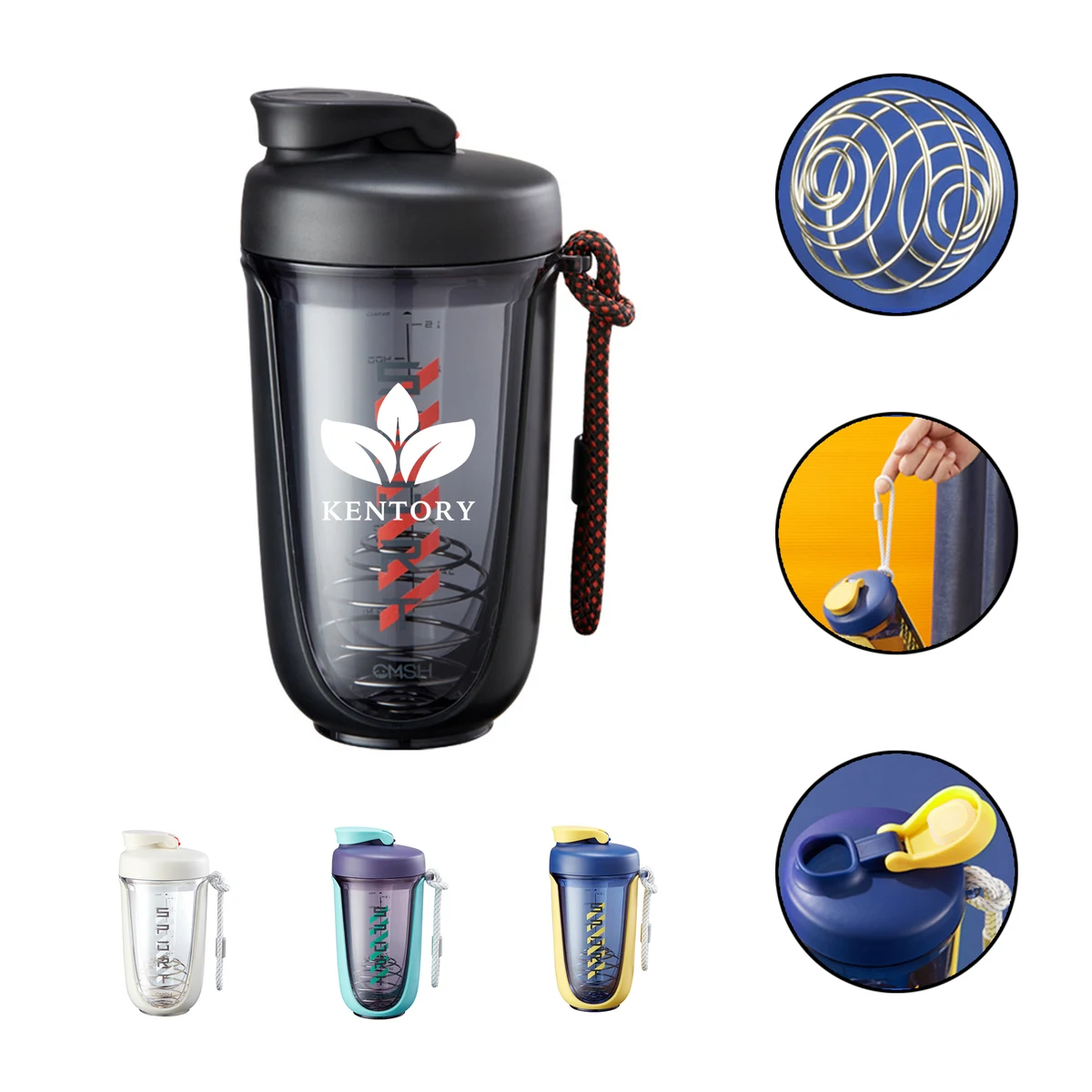 Protein Shaker Bottle Sports Fitness Water Cup, custom water bottle with logo imprint 1