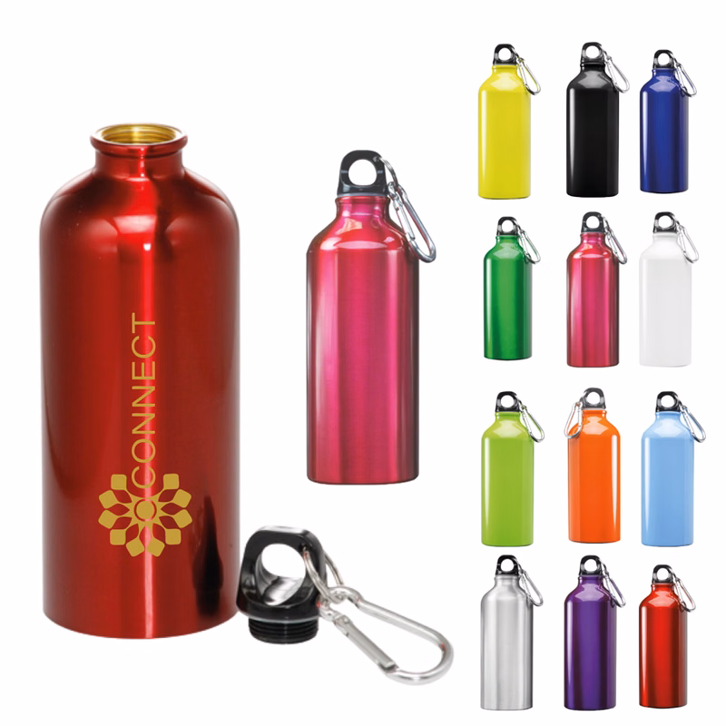 Sports Bottle with Carabiner - Aluminum 20 oz