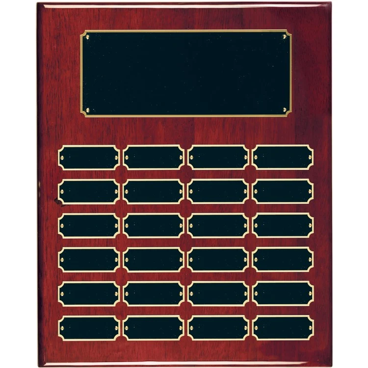 24 Plate Rosewood Piano Finish Perpetual Plaques 1