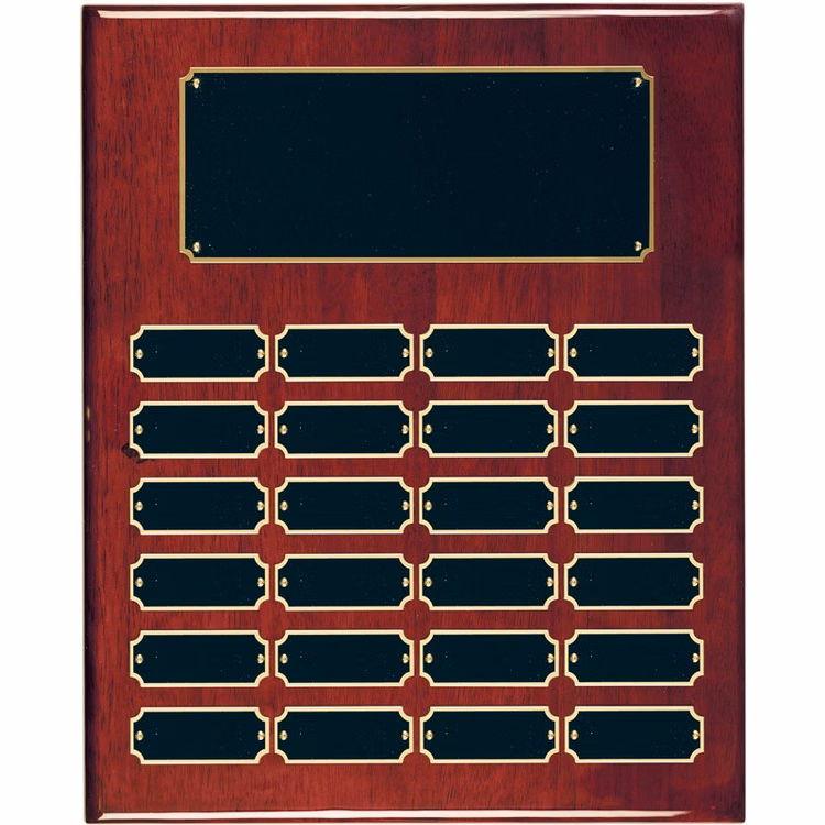 24 Plate Rosewood Piano Finish Perpetual Plaques