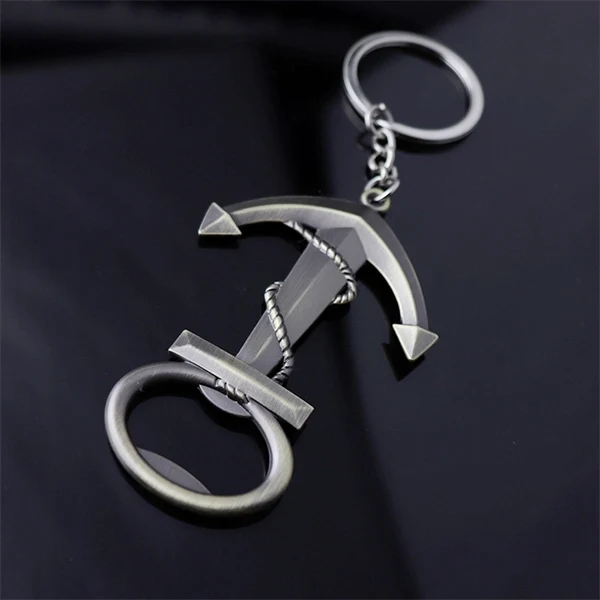 Custom Metal Anchor Bottle Opener Keychain — Nautical & Beach Hospitality Promo 1