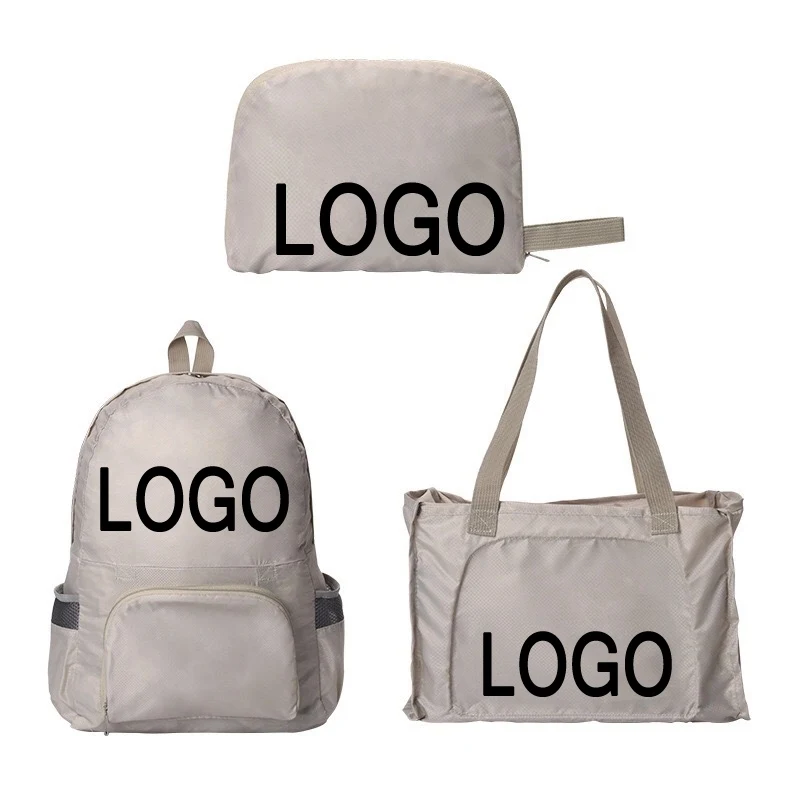 2 in 1 Foldable Travel Backpack & Tote Bag Shopping Handbag 1