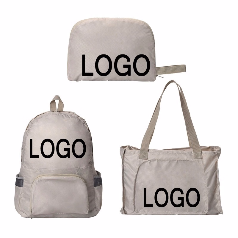 2 in 1 Foldable Travel Backpack & Tote Bag Shopping Handbag