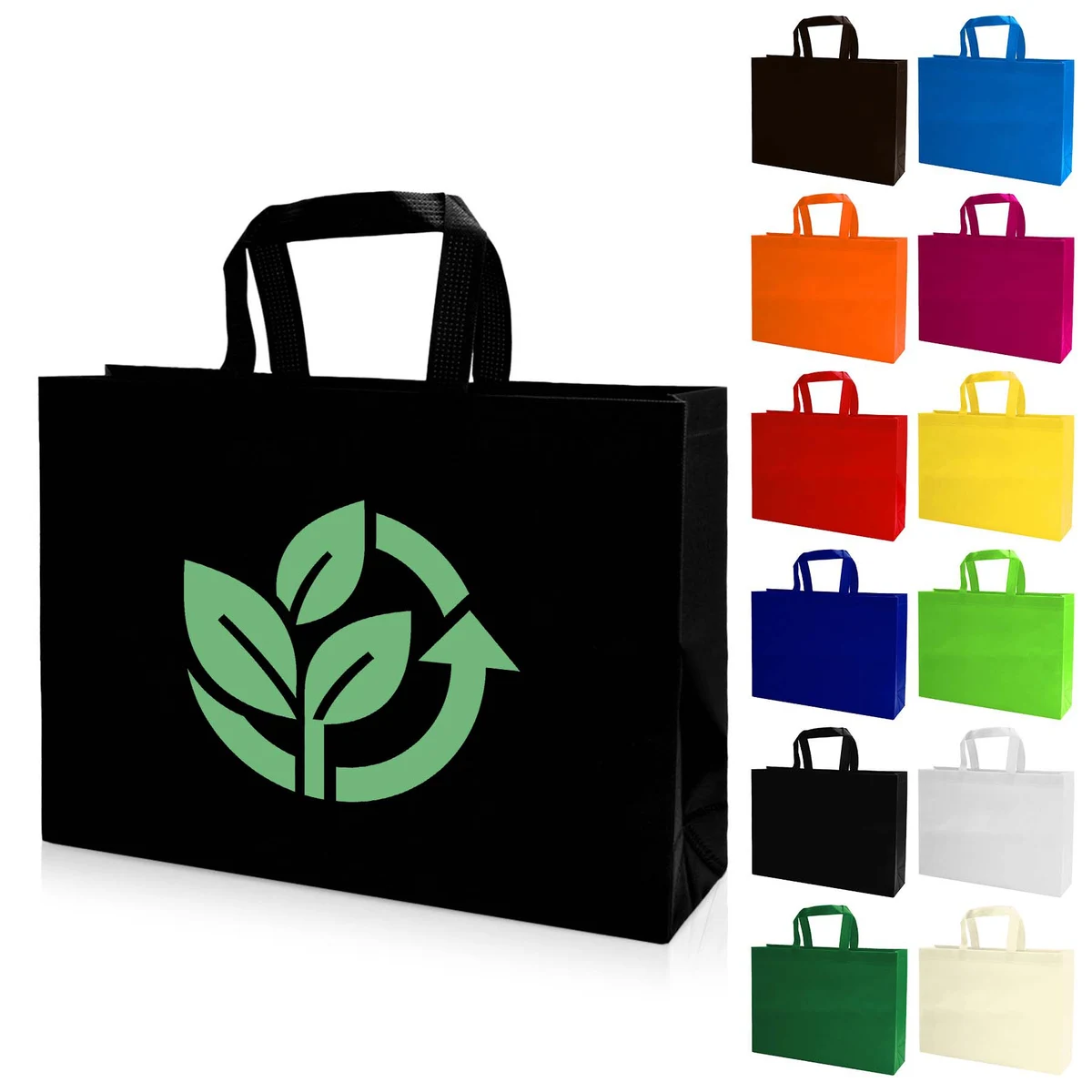 Heat Sealed Non-Woven Shopping Tote Bag(16''X12''X4'') 1