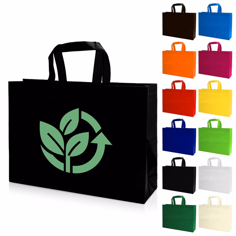 Heat Sealed Non-Woven Shopping Tote Bag(16''X12''X4'')