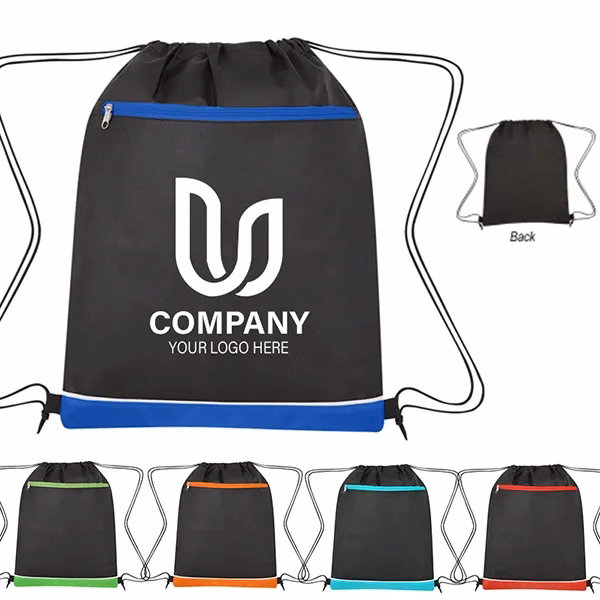 Non-Woven Bandura Drawstring Bag -14" W x 18" H