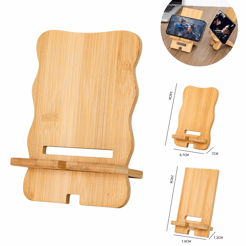 Bamboo Holder Cell Phone Stand