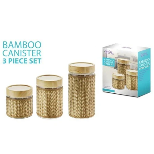 Bamboo Canister 3 piece set 1