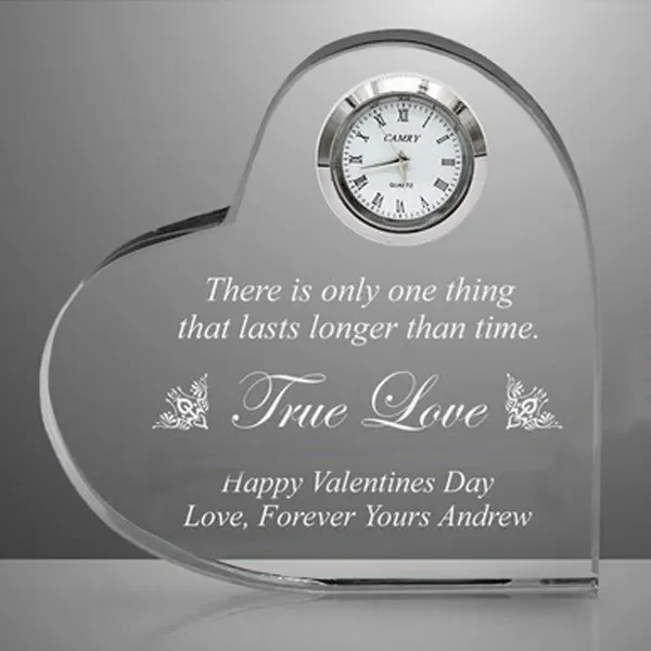 Heart Shape Crystal Clock 1