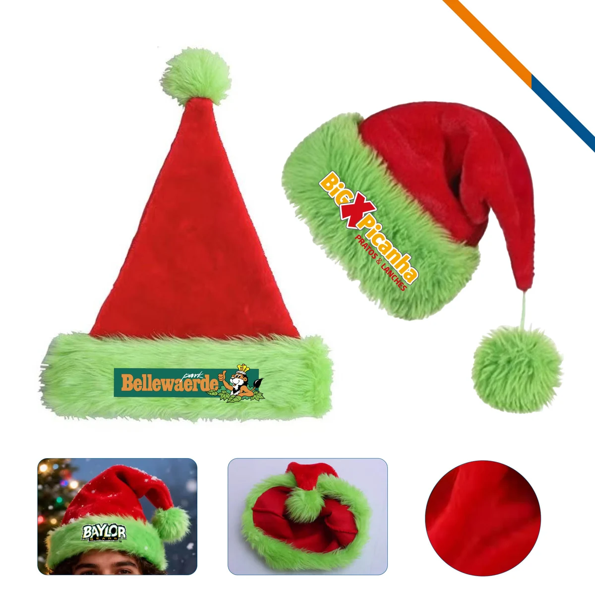 CheerTop Fluffy Santa Hat 1