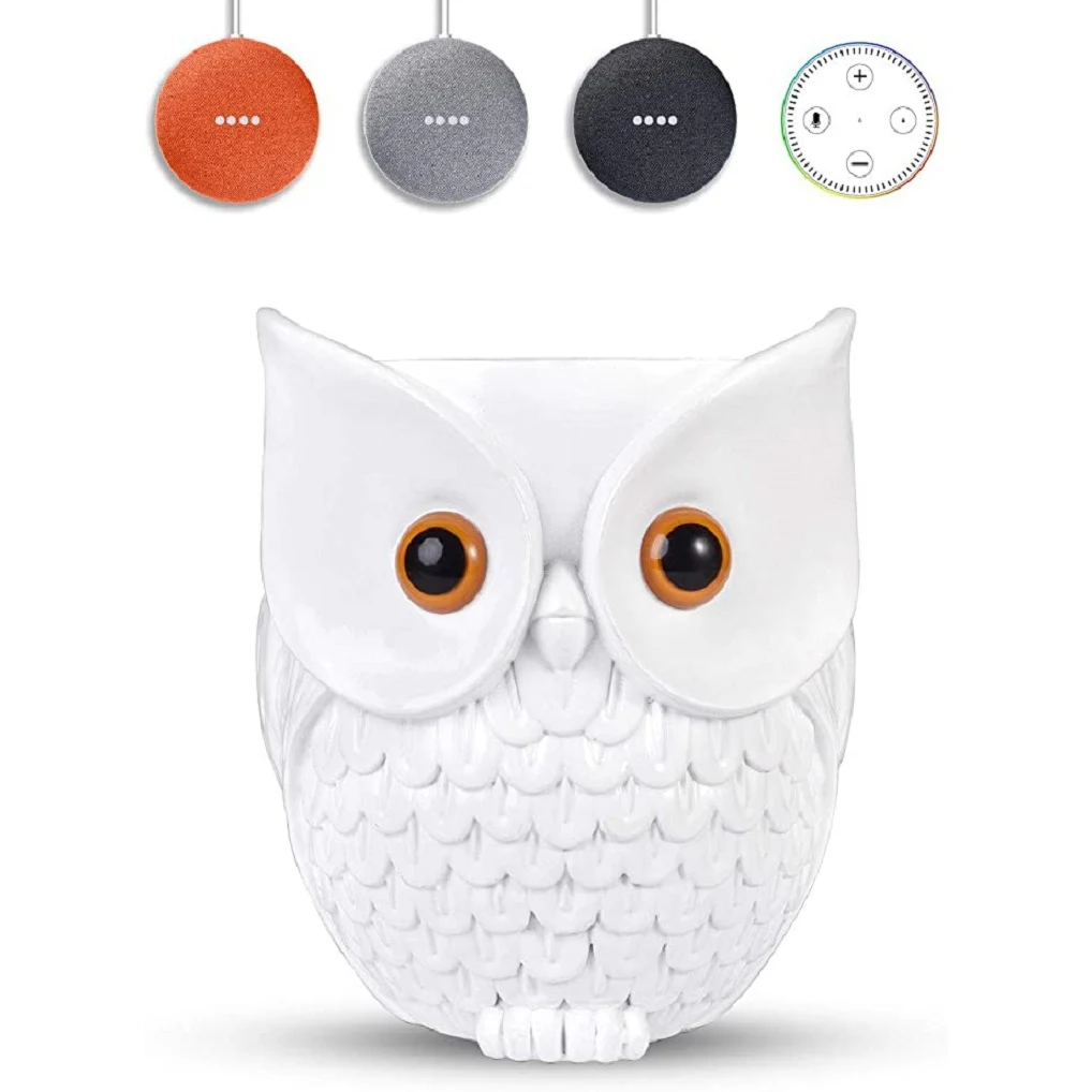 Owl Statue Smart Speaker Holder Stand 1