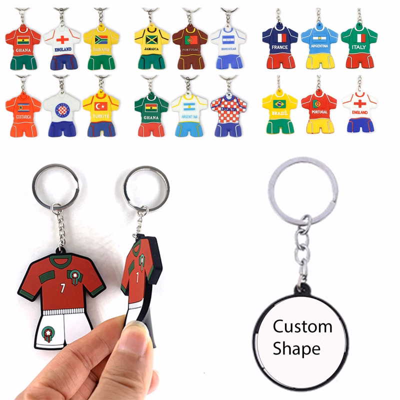 Custom Soccer Star Uniform Keyring Jersey Keychain