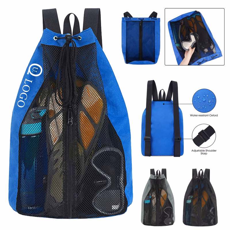 18.9" Drawstring Mesh Sports Backpack