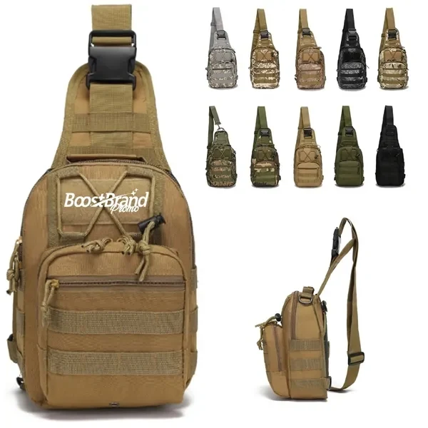 Custom Water-Resistant Tactical Sling Bag with MOLLE System — Outdoor EDC Pack 1