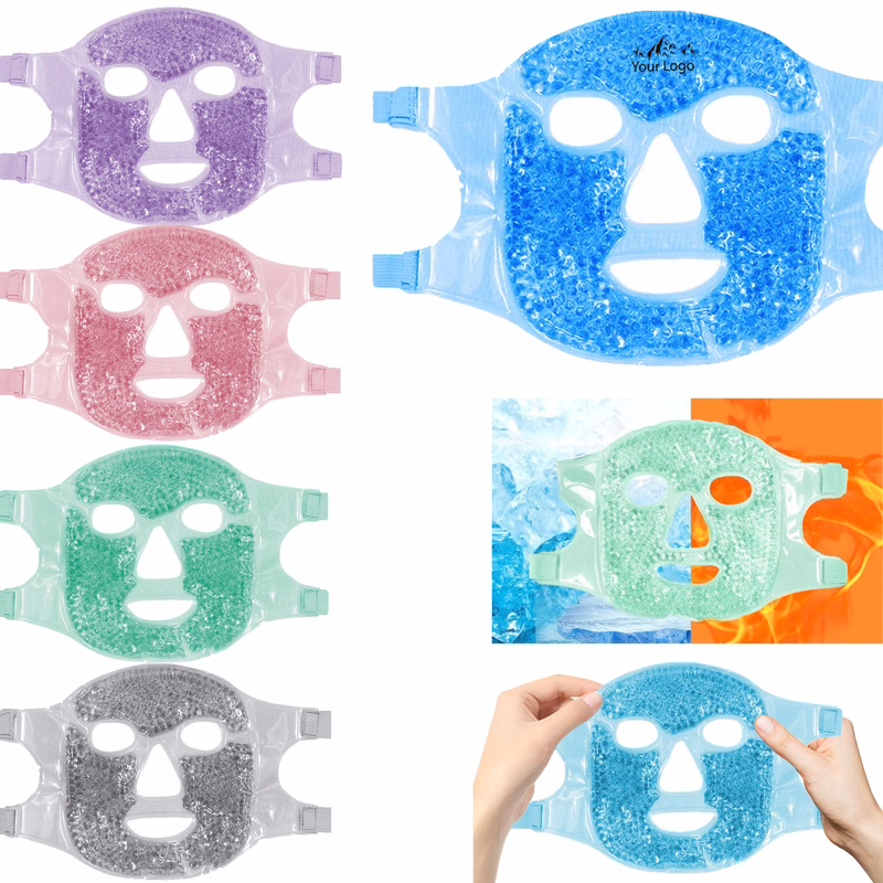 Reusable PVC Gel Beads Hot/Cold Pack Face Mask