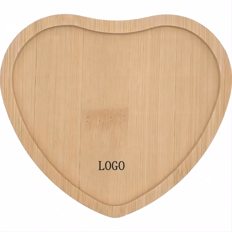 4 Inch Natural Wood Heart Shape Tea Coaster