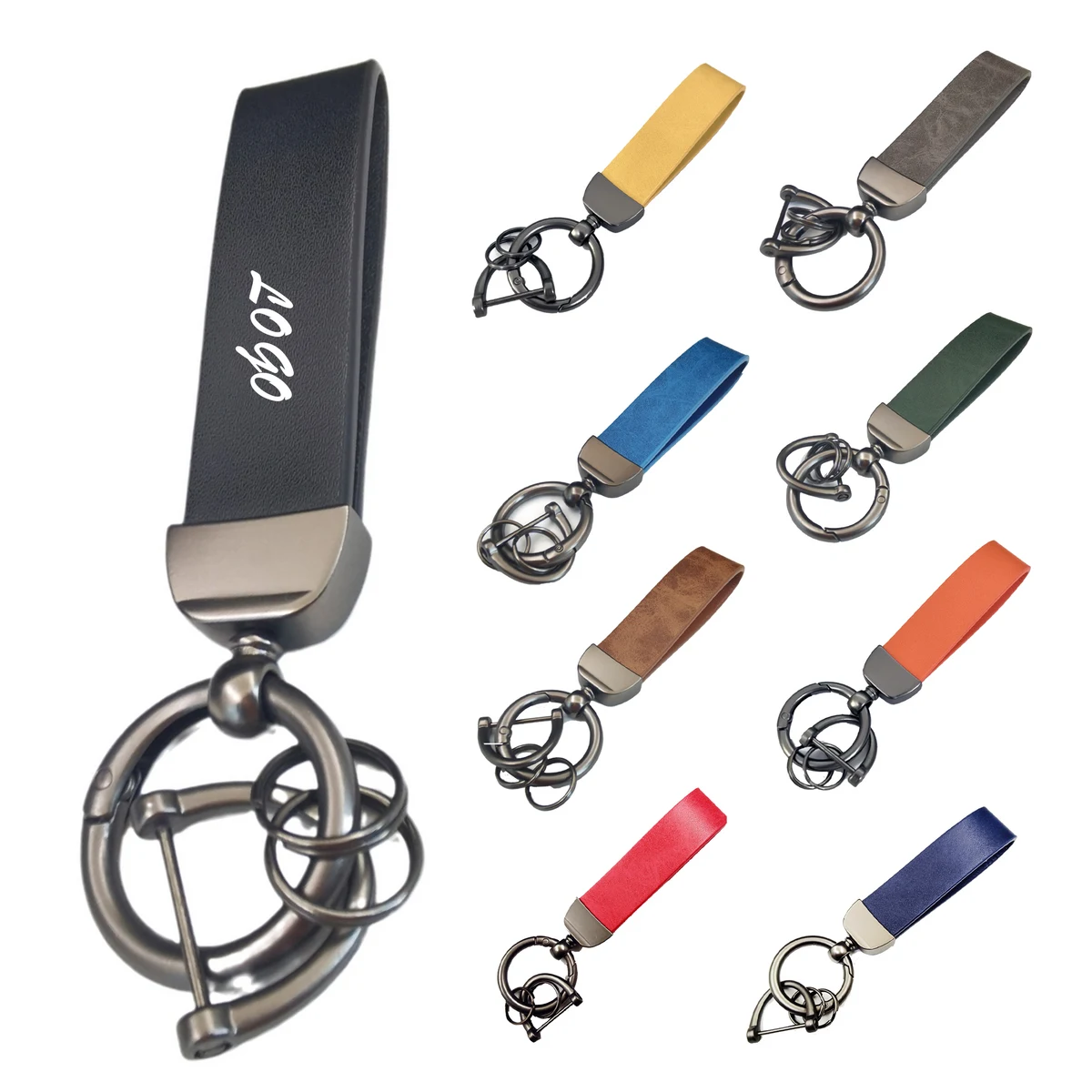 PU Leather Wrist Strap Keychain with D-Ring 1