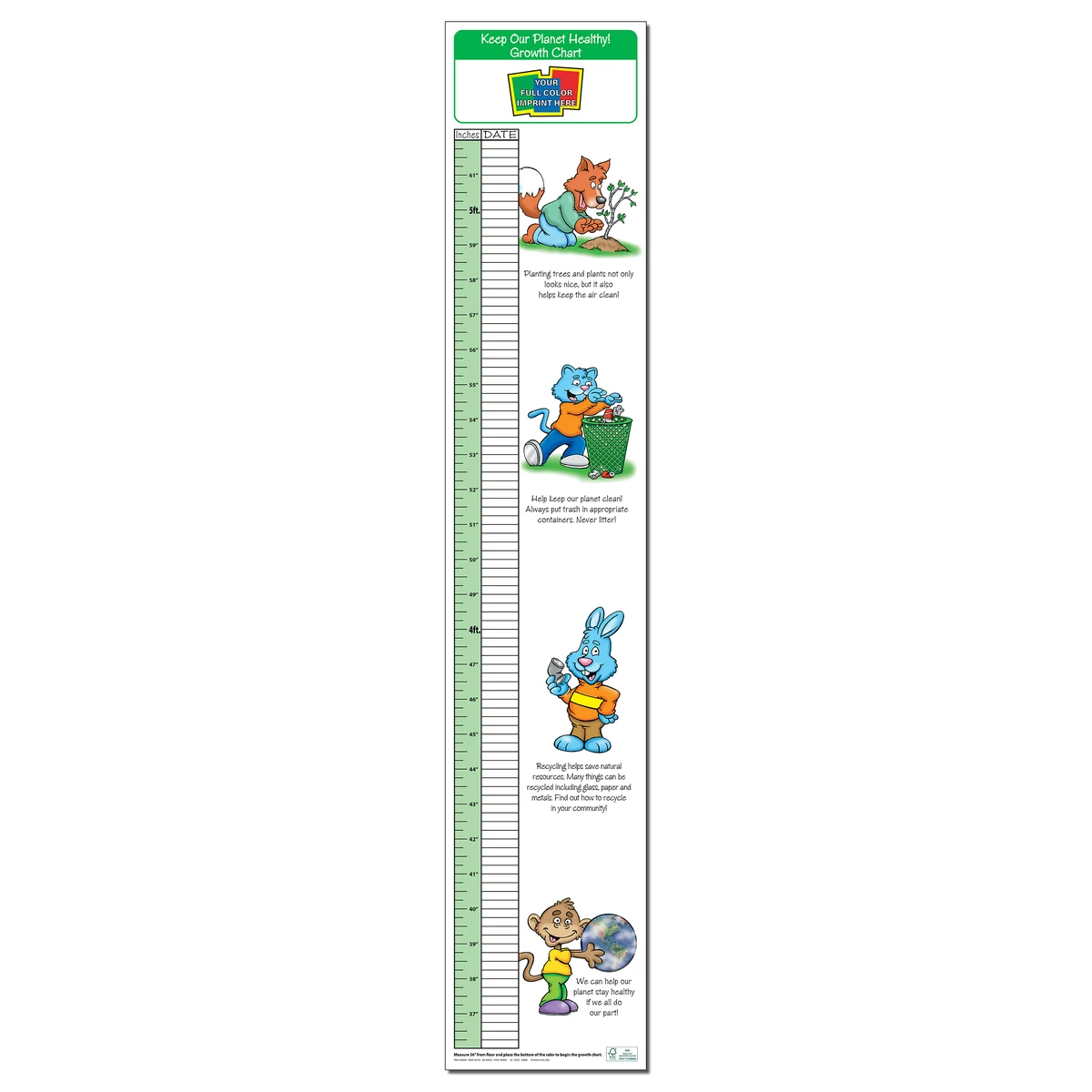 GROWTH CHART - Keep Our Planet Healthy Children's Growth Chart 1