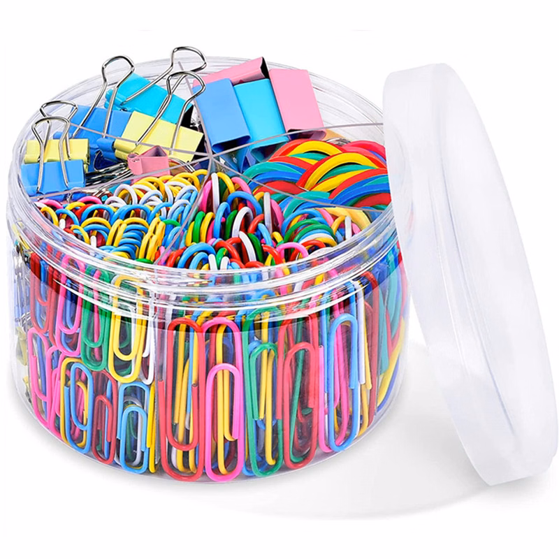 240pcs Colorful Paper Clips Set for Office