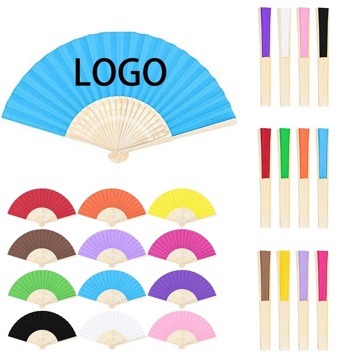 MOQ 20 Full Color Custom Handheld Folding Fan 1