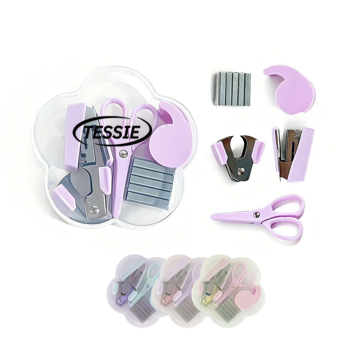 Flower-Shaped Office Stapler Set 1