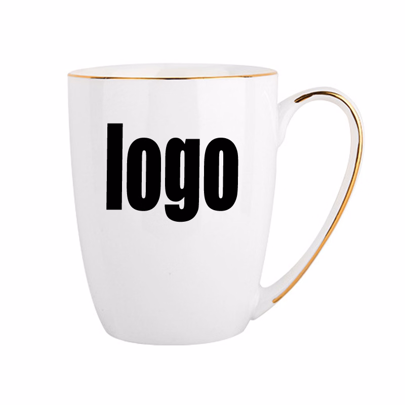 Moonlight Drawing Gold Line Bone Porcelain Ceramic Cup