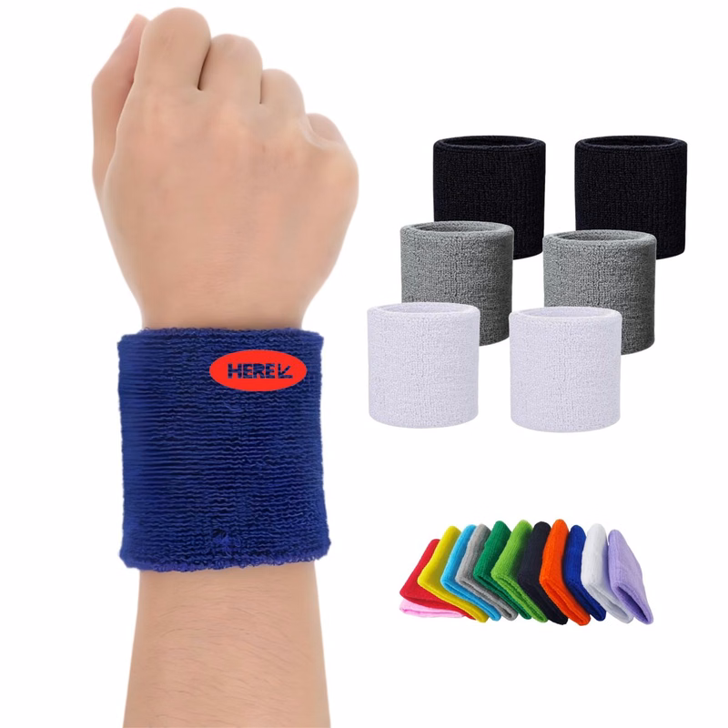 Custom Printed Polyester Sport Sweat Wristbands