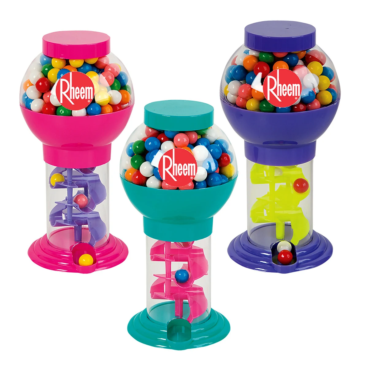 Assorted Color Spiral Bubble Gum Machine 1