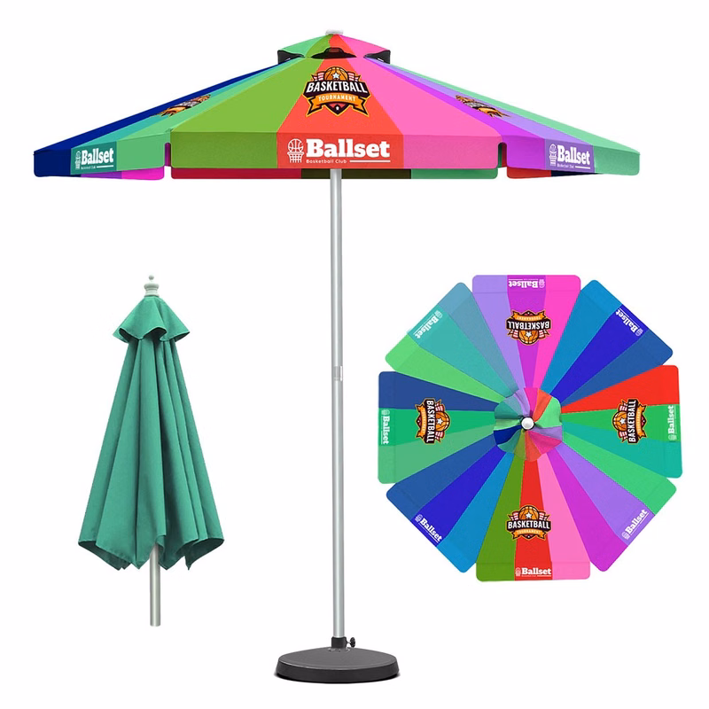 9' Heavy Duty Full Color Market Umbrella (Full Color)