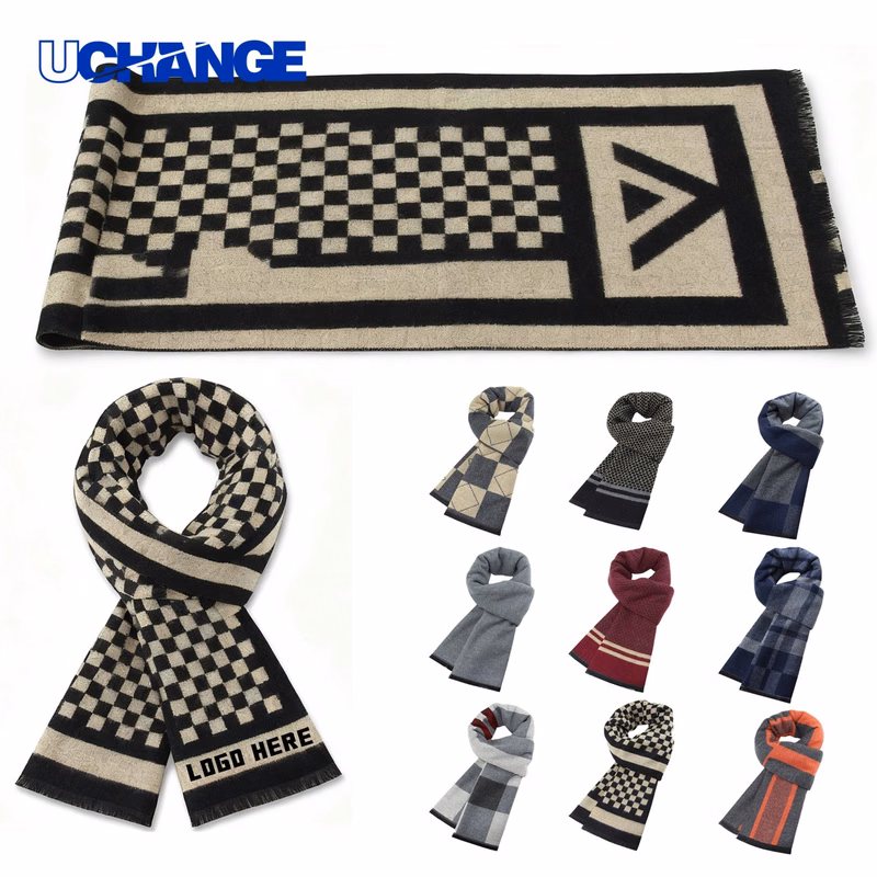 Casual Checked Wool-Blend Scarf for Daily Wear