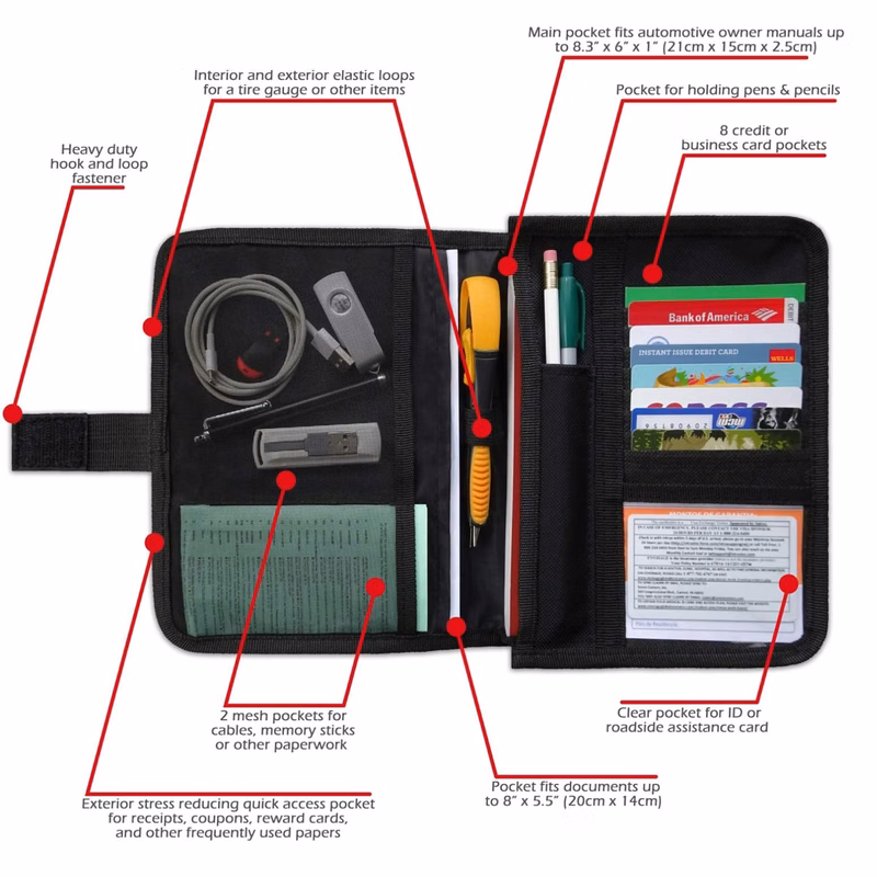 Glove Box Compartment Organizer