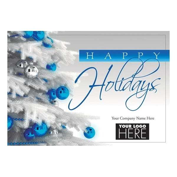 Shiny & Blue Christmas Logo Cards 1