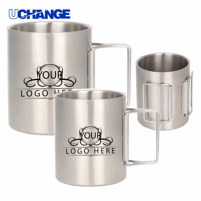 Camping Mug Container with Foldable Handle (10 Oz)
