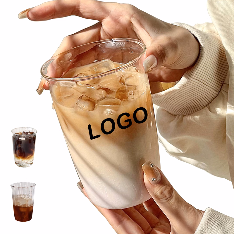 14oz Clear Glass Tumbler for Cold Drinks