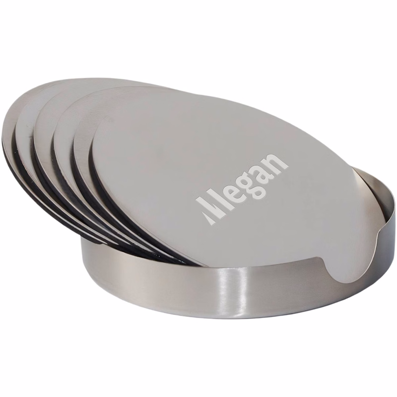 6PCS Stainless Steel Coaster Set