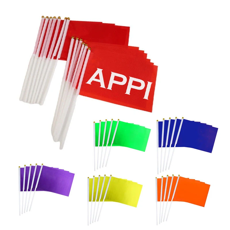 Custom Hand Held Stick Flags 1