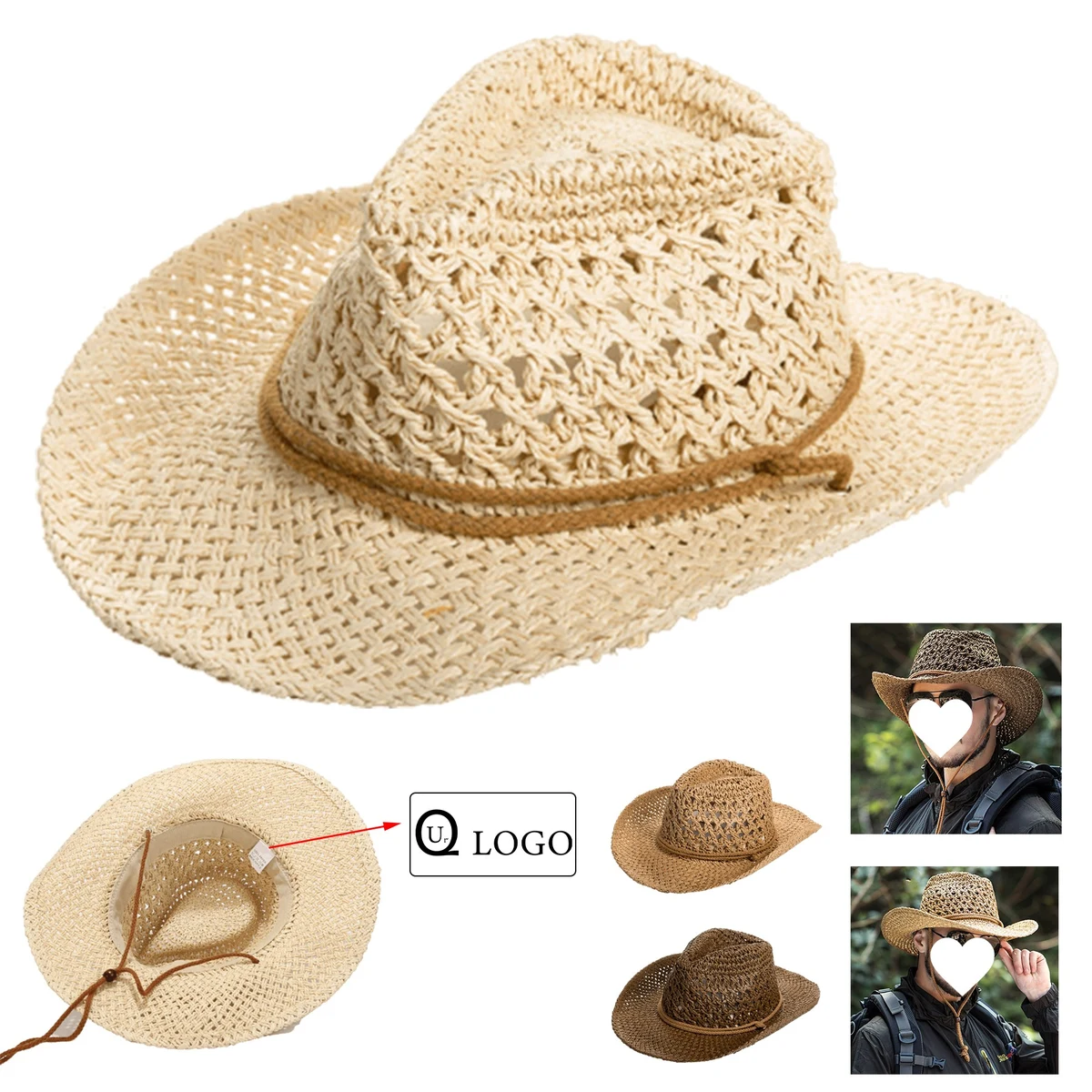 Adult Cowboy Straw Hat 1