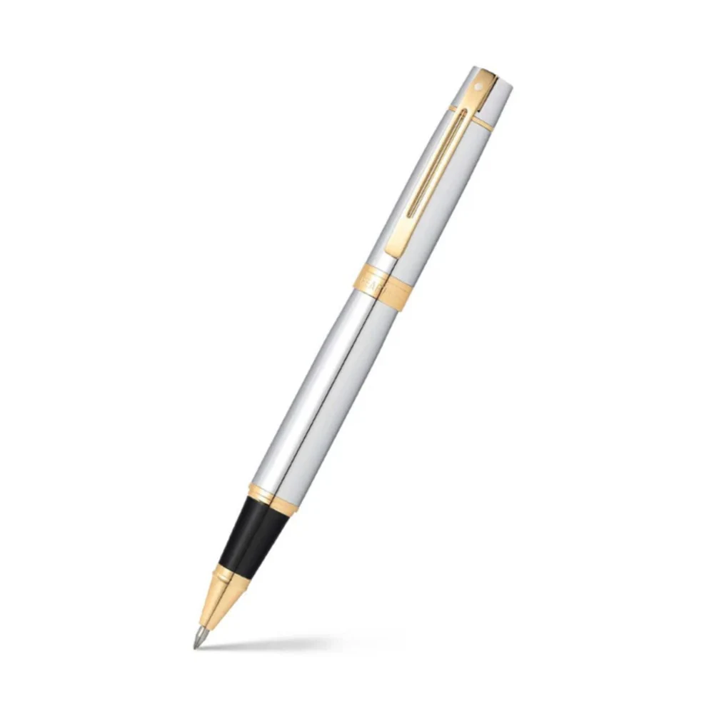 SHEAFFER® 300 Glossy with Gold Trim Executive Rollerball Pen w/ Gift Box 1