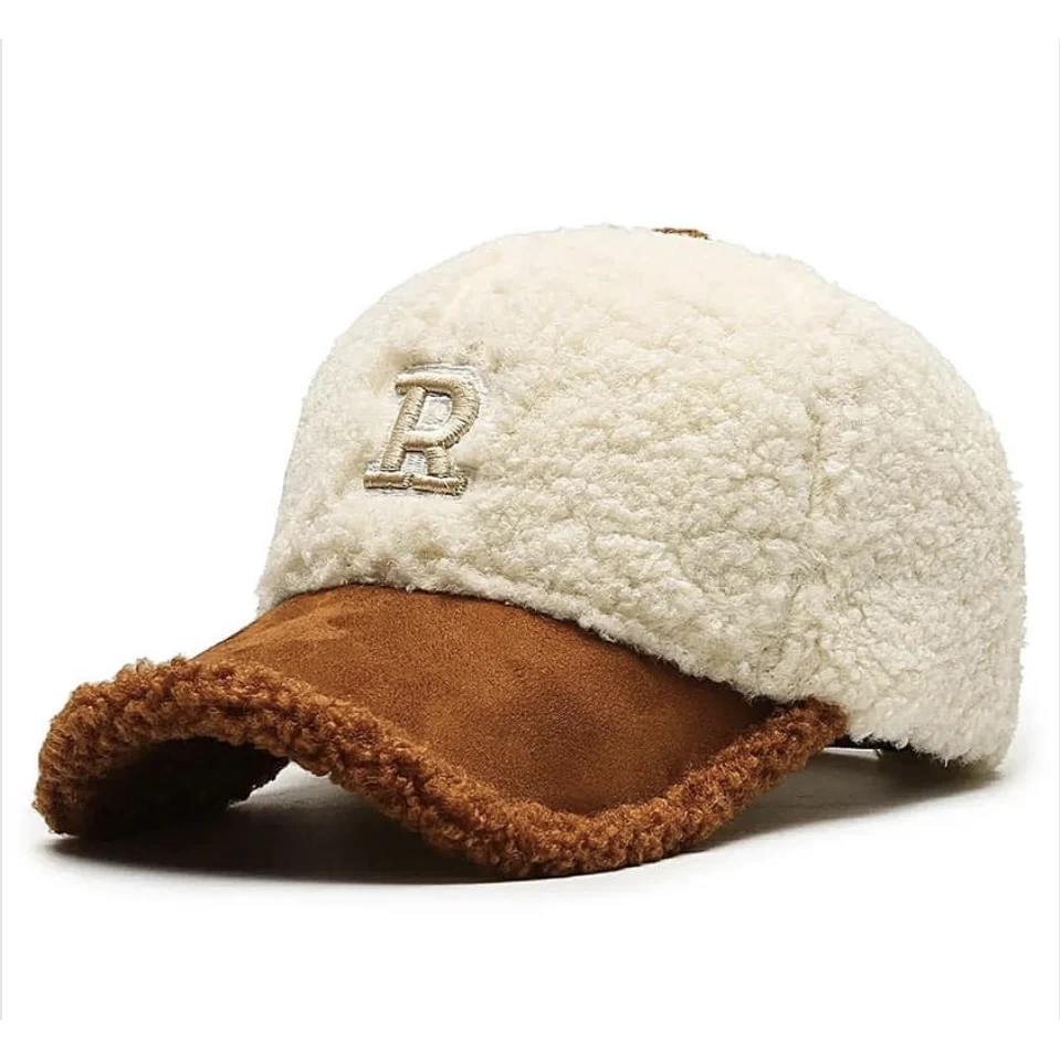 Lamb Wool Winter Baseball Cap 1