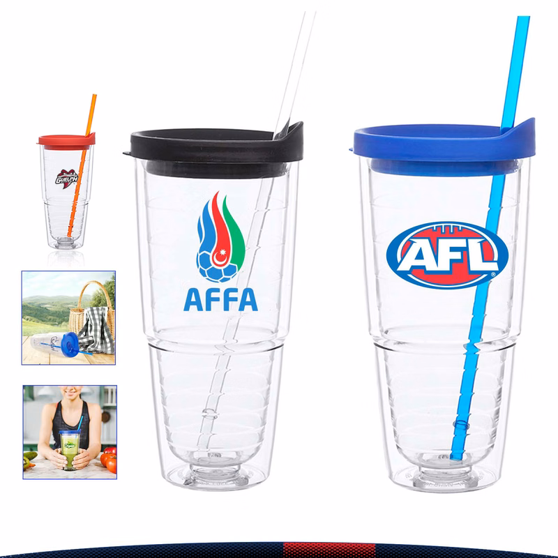24 oz. Kiron Clear Acrylic Tumblers