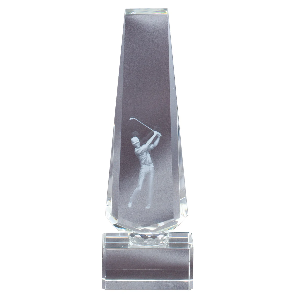 Crystal W/ Lasered Golfer Inside 1