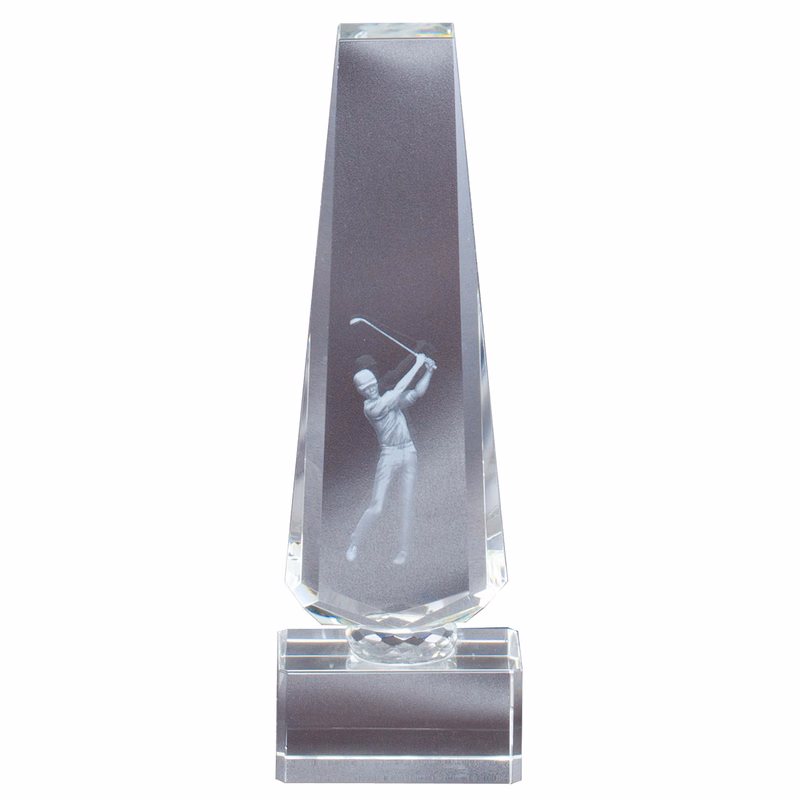 Crystal W/ Lasered Golfer Inside