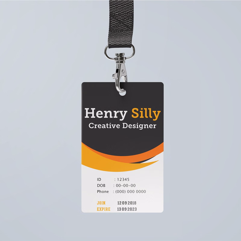 Full Color 3.375"H x 2.125"W PVC Card