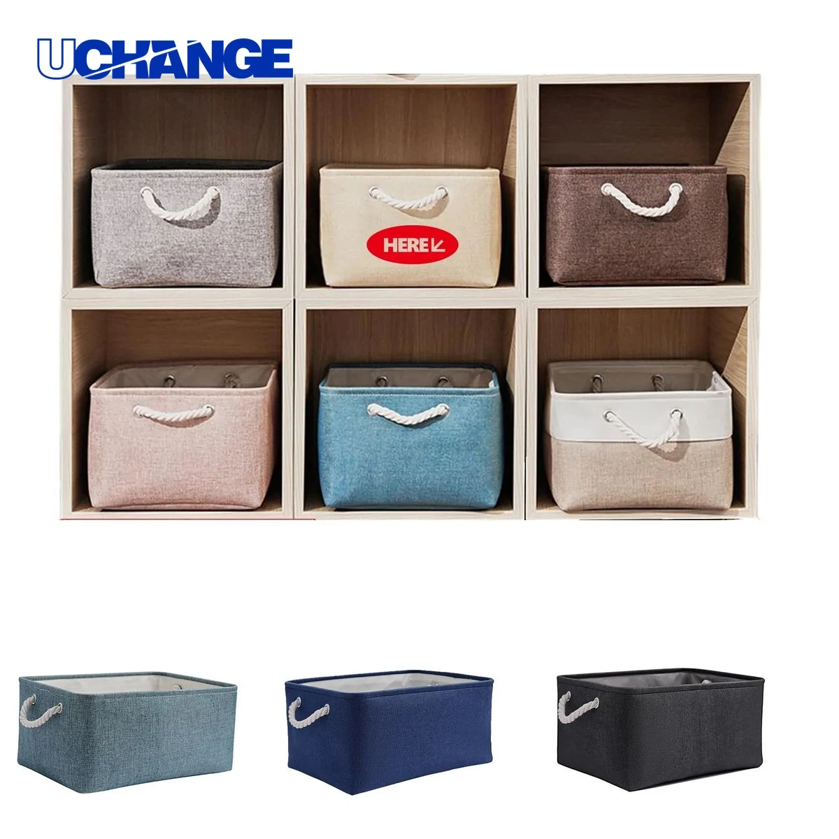 Collapsible Fabric Storage Basket Organizer 1