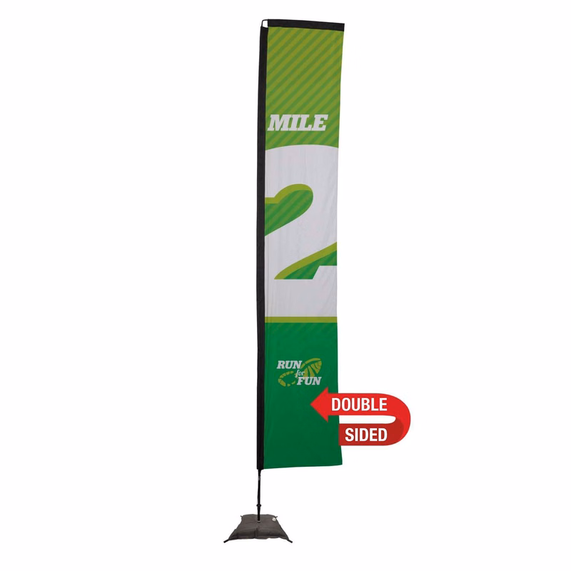 14.5' Premium Rectangle Sail Sign Kit (Double-Sided with Scissor Base)