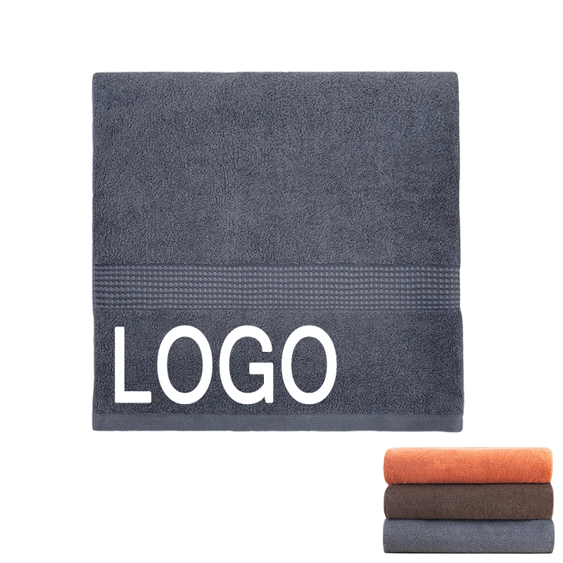Custom Gift 100% Cotton Long Thick Soft Bath & Beach Towel 1