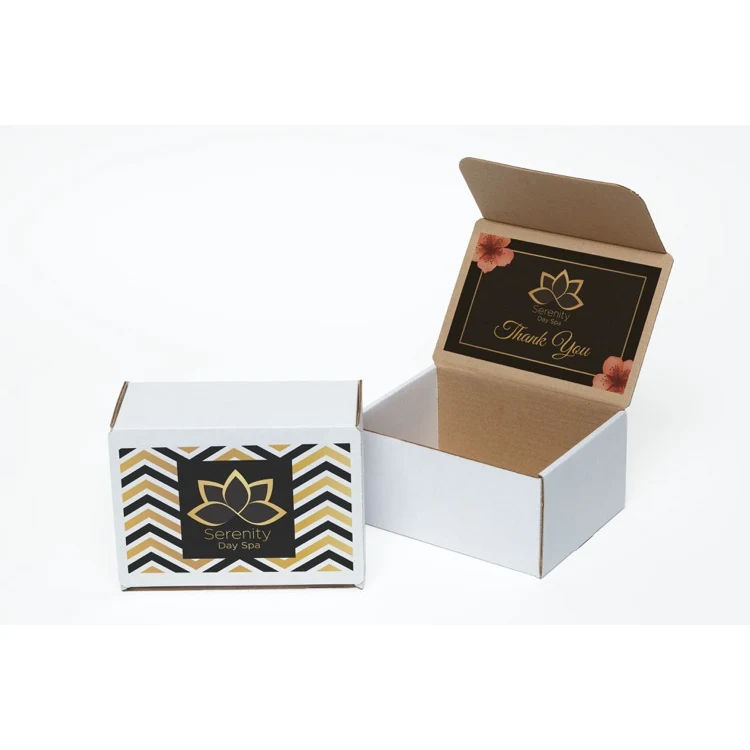 Full Color White Display Mailer Box w/2 Sided Imprint (8" x 6" x 4") 1